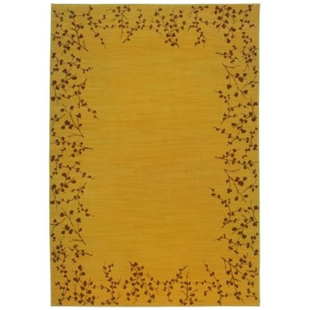 DESIGNS-DONE-RIGHT Oriental Weavers Allure 004B1 10x13 Rectangle - Gold/ Brown-Nylon DE1669039